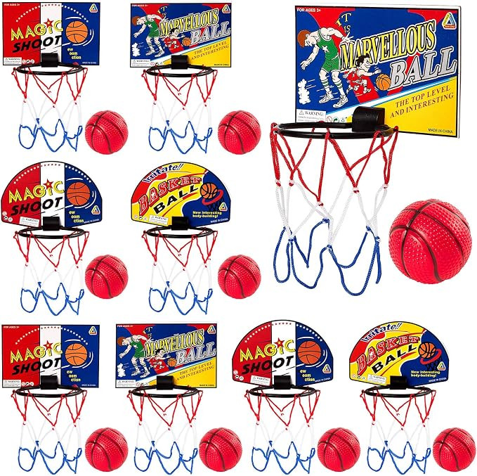 24 Sets Mini Basketball Game Mini Basketball Indoor Hoop Set with 24 Mini Ball, 24 Backboard with... | Amazon (US)