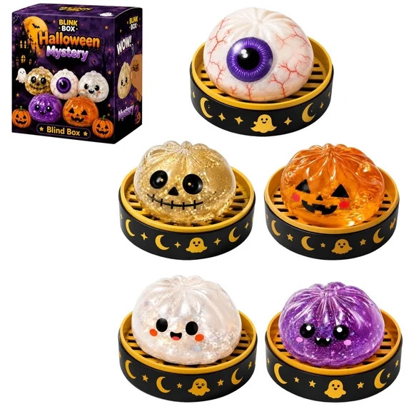 Ghost Halloween Dumpling Squeezy Toy, Slow Rising Soft Dumpling Squishy with Steamer , Pocket-siz... | Walmart (US)