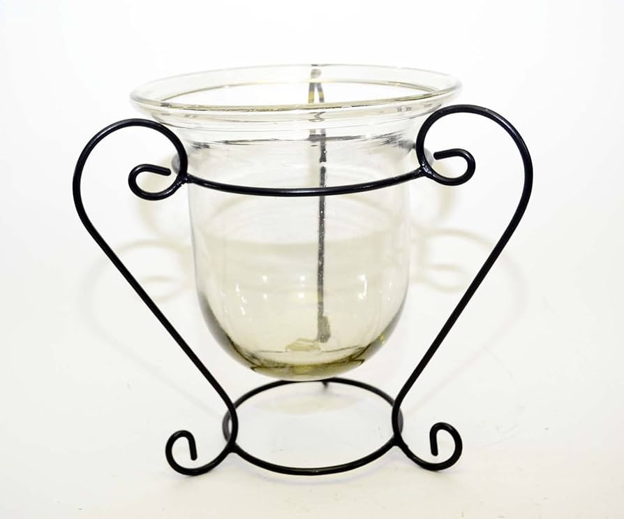 Laredo Iron Stand with Clear Glass Bowl-10 1/2 Inches Tall x 11 Inches Wide. Glass is 8 3/4 Inche... | Amazon (US)