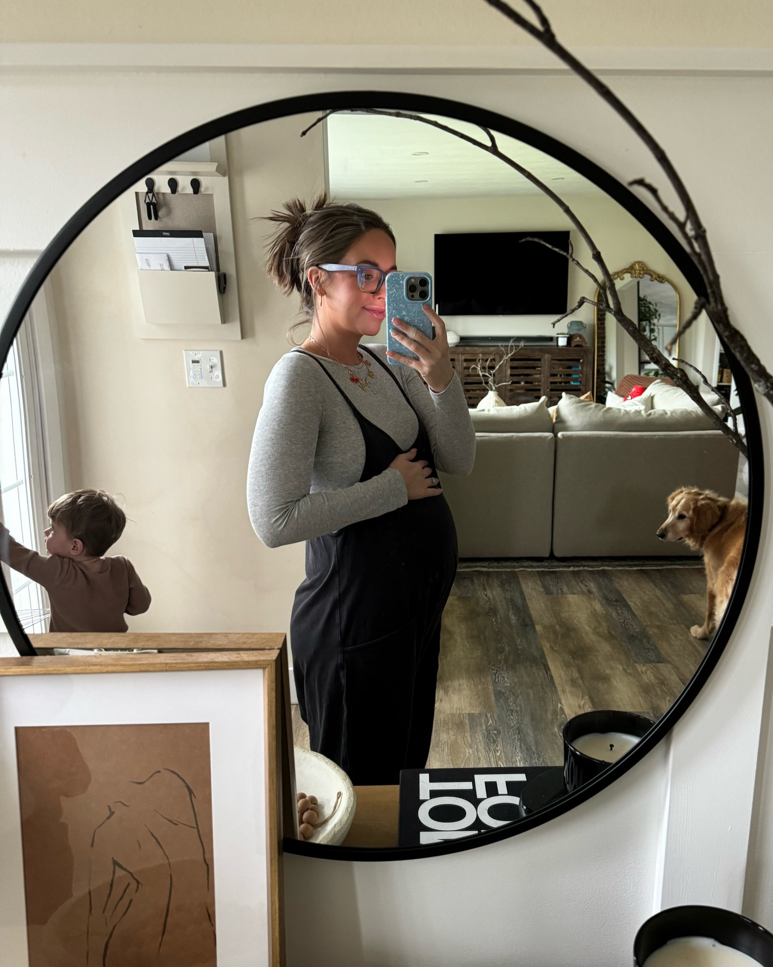 Outfit from today’s stories 🩵🩵 Code is KAY15 for my frames — you guys always ask about these!! I also have the white pair and love both so much 🥰 

Free people, hot shot onesie, ribbed tee, peepers eyeglasses, blue light glasses, comfy loungewear, FP movement 

#LTKbump #LTKfindsunder100