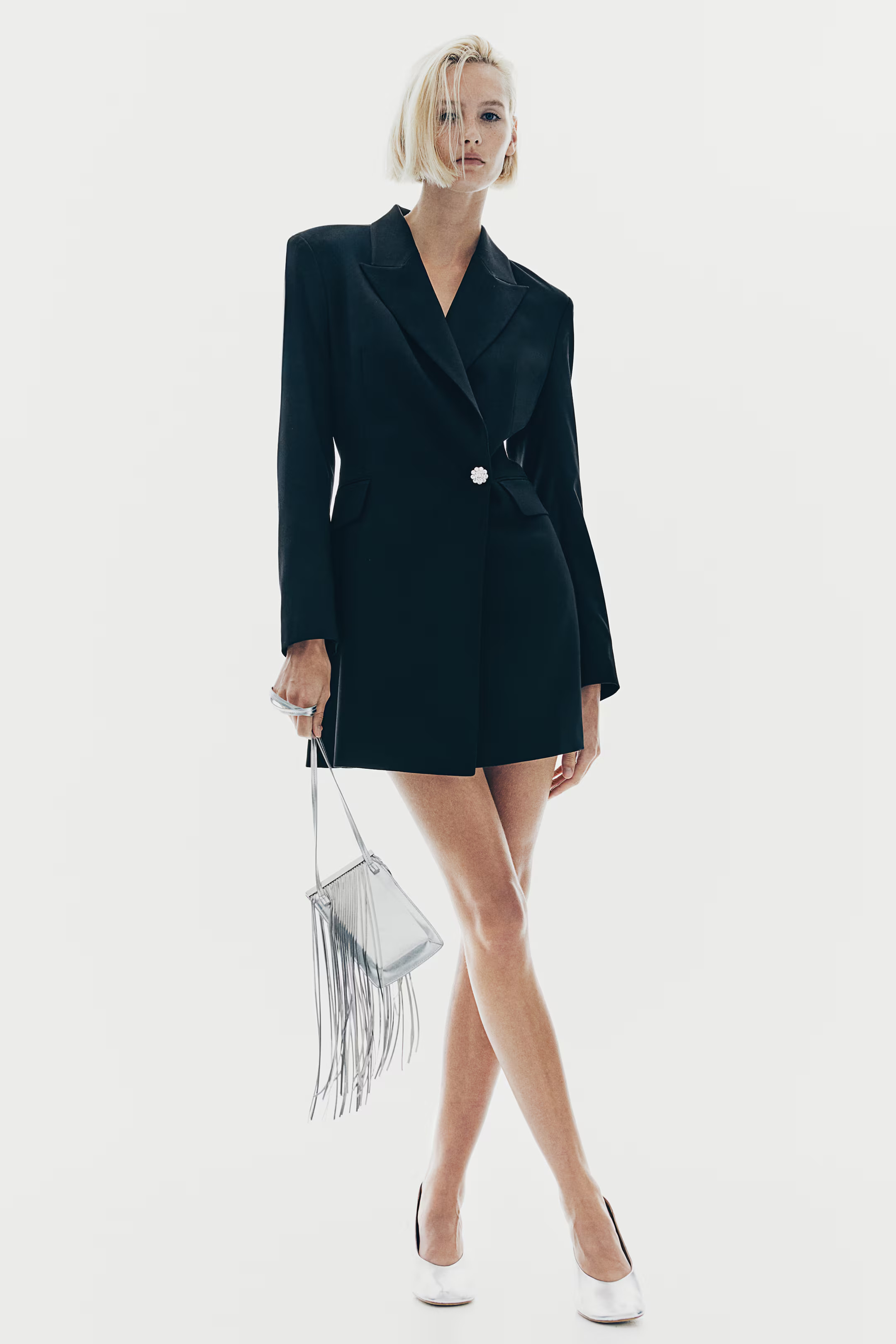 Rhinestone-button blazer dress | H&M (UK, MY, IN, SG, PH, TW, HK)