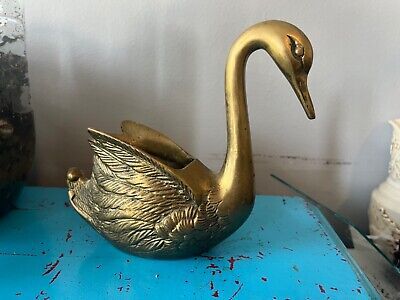 Vintage Brass Swan Planter, Figurine, Made in Korea. Retro Free Shipping   | eBay | eBay US