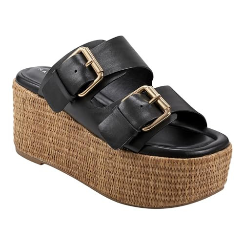 Marc Fisher LTD Women's PALERY Wedge Sandal, Black 001, 9.5 | Amazon (US)
