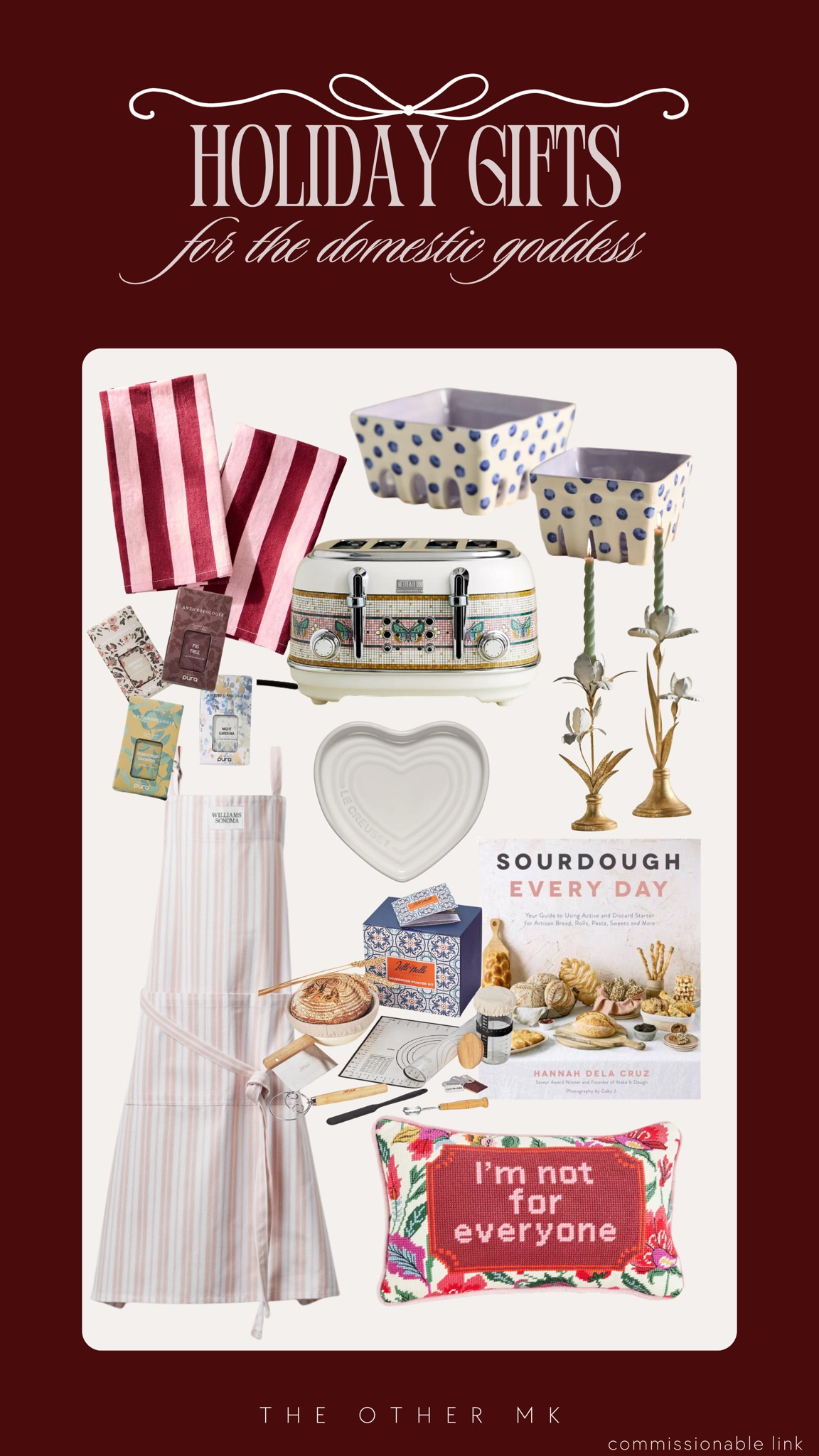 holiday gifts, Christmas gifts, trendy gifts, wishlist, holiday favorites, gifts for domestic goddess, kitchen towel, kitchen dish, candle holder, apron, sourdough kit, toaster, heart dish 

#LTKHoliday #LTKGiftGuide #LTKSeasonal