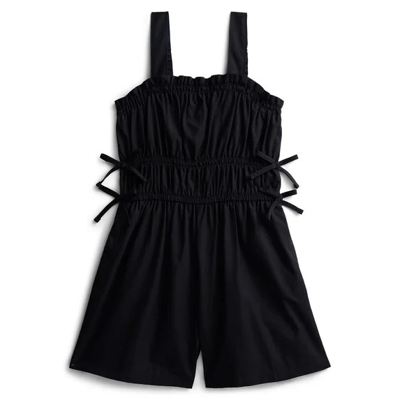 Wonder Nation Girls Elastic Waist Romper, Sizes 4-18 & Plus | Walmart (US)