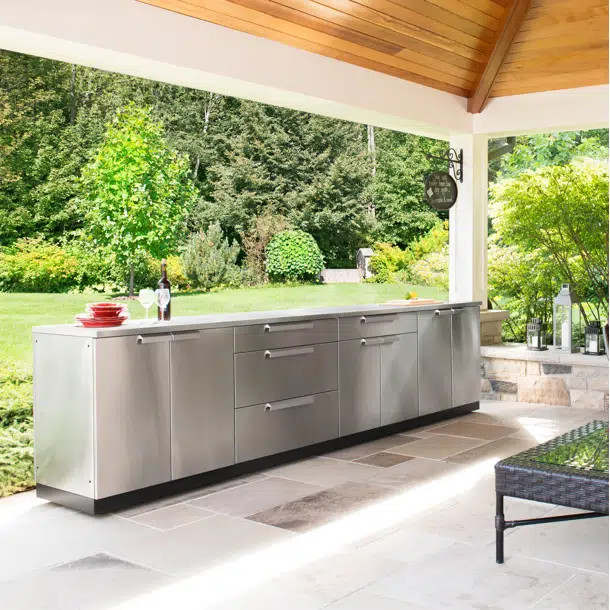 3-Piece Modular Outdoor Kitchen Cabinets | Wayfair North America