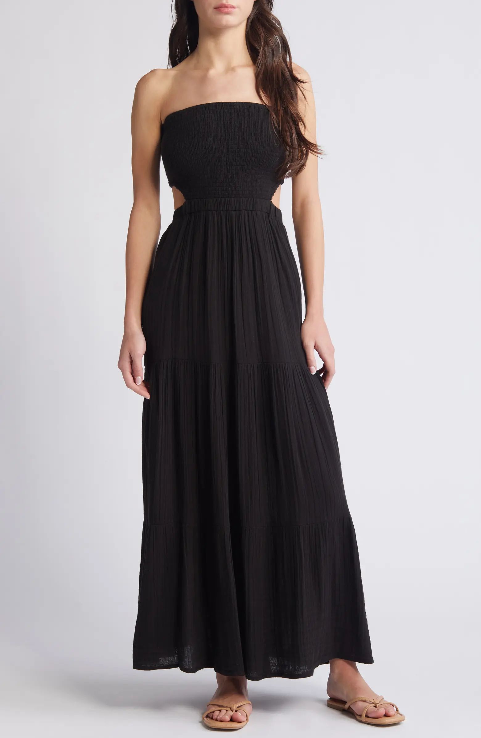 Rip Curl Premium Surf Strapless Cutout Maxi Dress | Nordstrom | Nordstrom