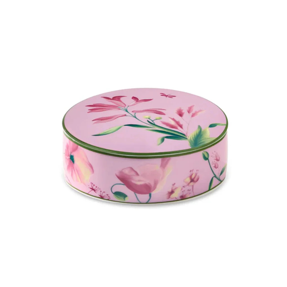Florenza Malva Fondo Chiaro Oggetti Round Box with Cover | Over The Moon