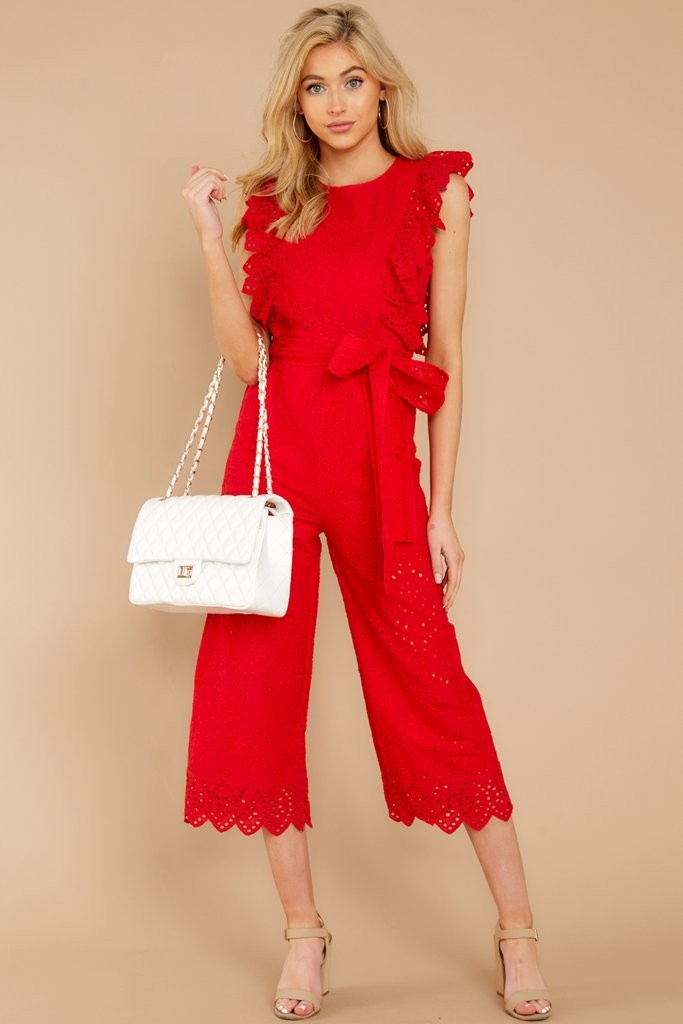 How To Play Red Lace Jumpsuit | Red Dress 