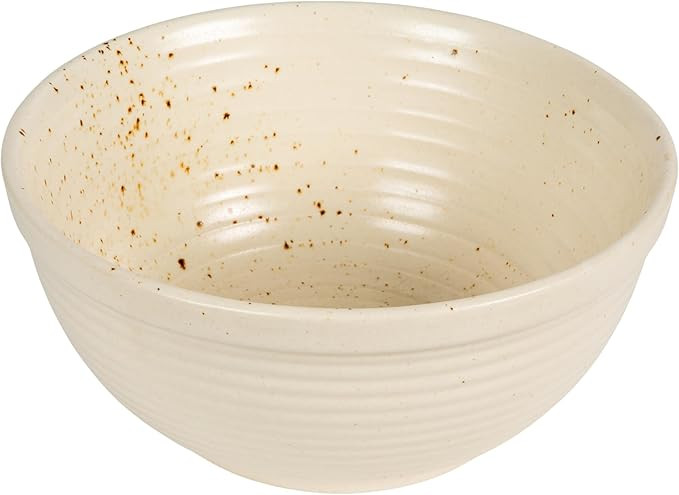Creative Co-Op Farmhouse Stoneware Bowl, White Speckled Glaze | Amazon (US)