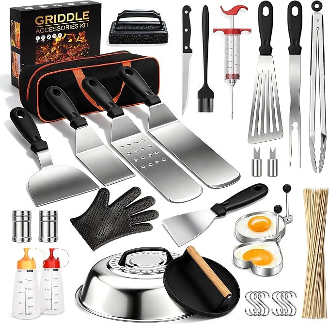 134 Pcs Griddle Accessories Kit, Perfect Hibachi Flat Top Grill Tools for Blackstone and Camp Che... | Amazon (US)