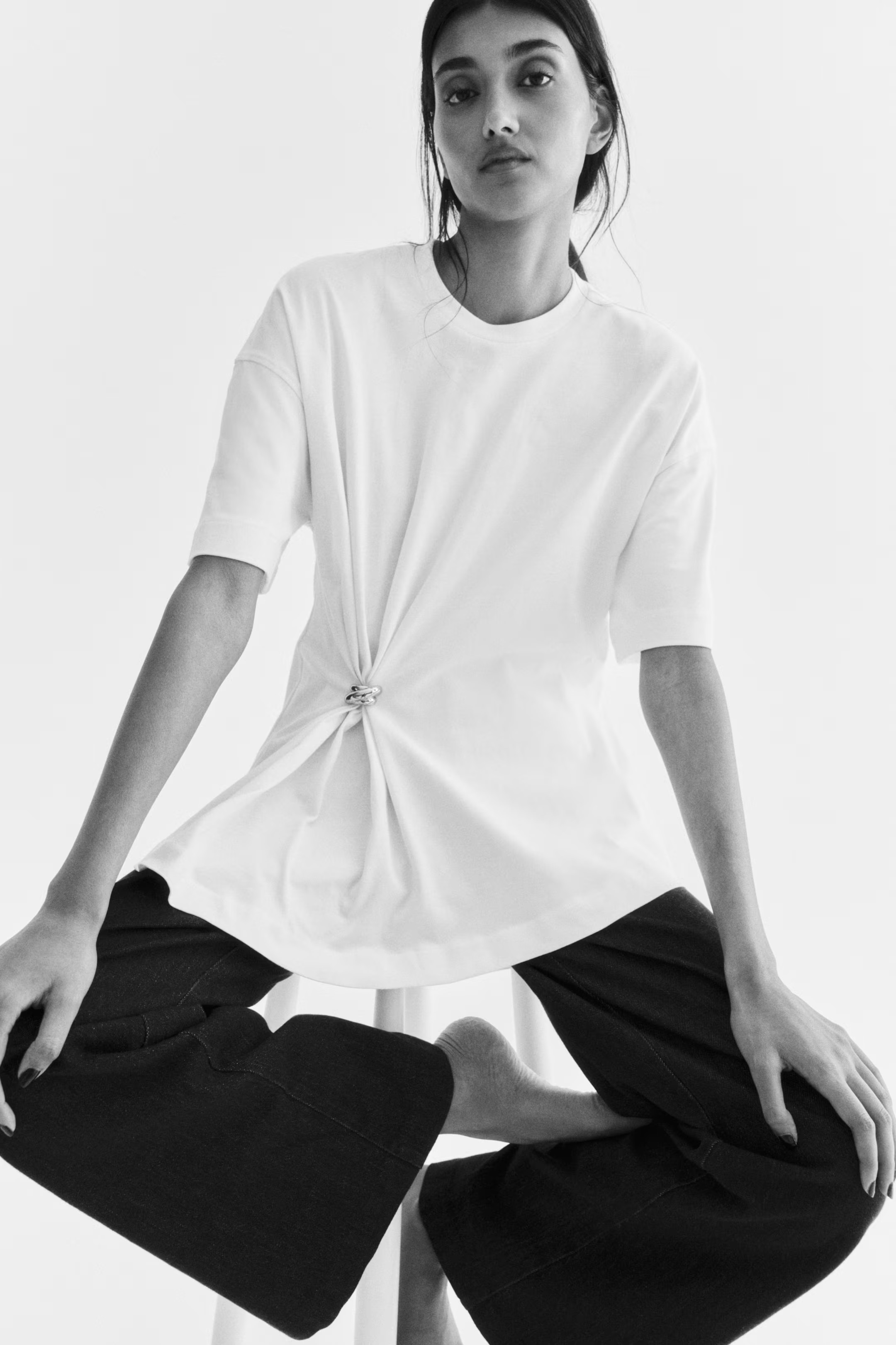 Metal-Detail T-Shirt | H&M (US + CA)