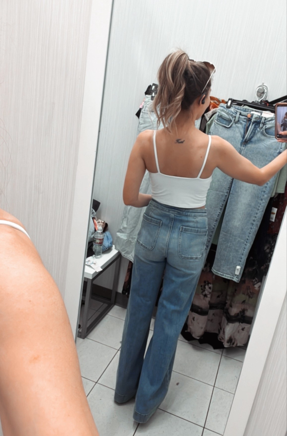 Found the perfect pair of wide leg jeans! You can dress these up or down! Lauren Conrad…thank you for making a good pair of easy, stretchy, and comfy jeans that look trendy and most importantly fit like a glove! The high waisted trouser look gives you length! 

This is a medium wash size 2 Lauren Conrad jean. I’m 5’3” for reference. They have these in petite, average, and tall- so good for all body types. I got these at Kohl’s in an average size 2 and the length was perfect with the sneaks I had on. They would look so cute with boots too for the fall! 

#LTKFamily #LTKFallSale #LTKPetite