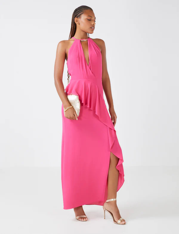 Rose Halter Evening Gown | BCBG Max Azria 