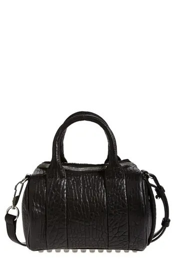 Alexander Wang 'Mini Rockie - Nickel' Leather Crossbody Satchel - Black | Nordstrom