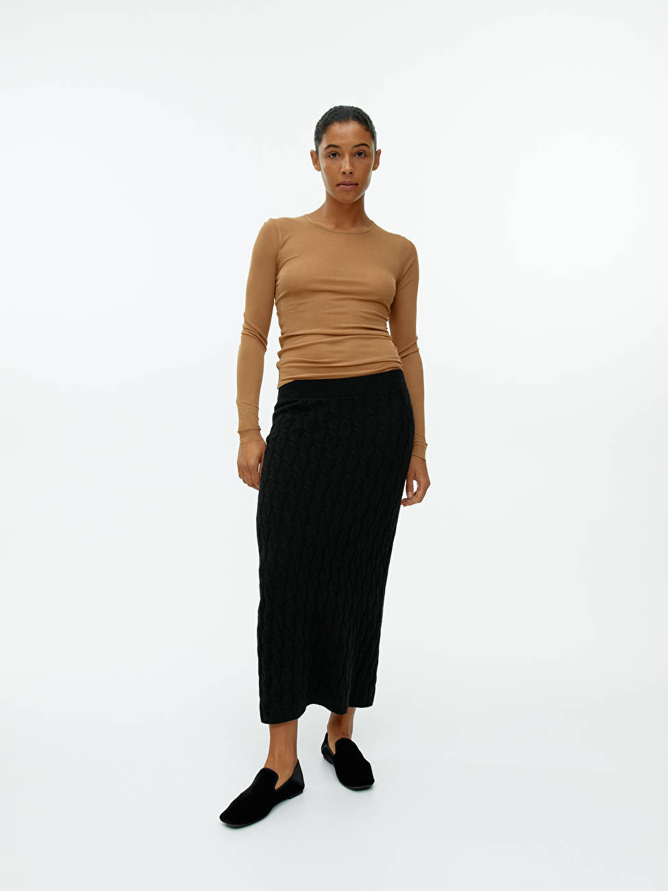 Cable-Knit Cashmere Skirt | ARKET (US&UK)