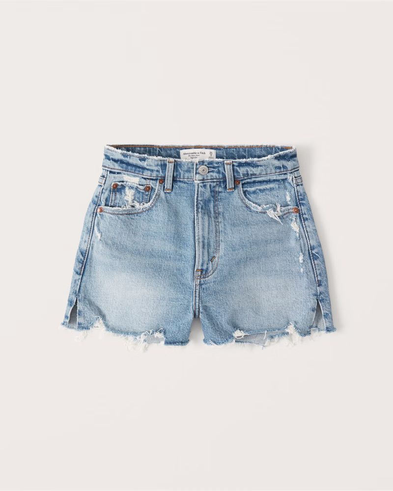 Curve Love High Rise Mom Shorts | Abercrombie & Fitch (US)