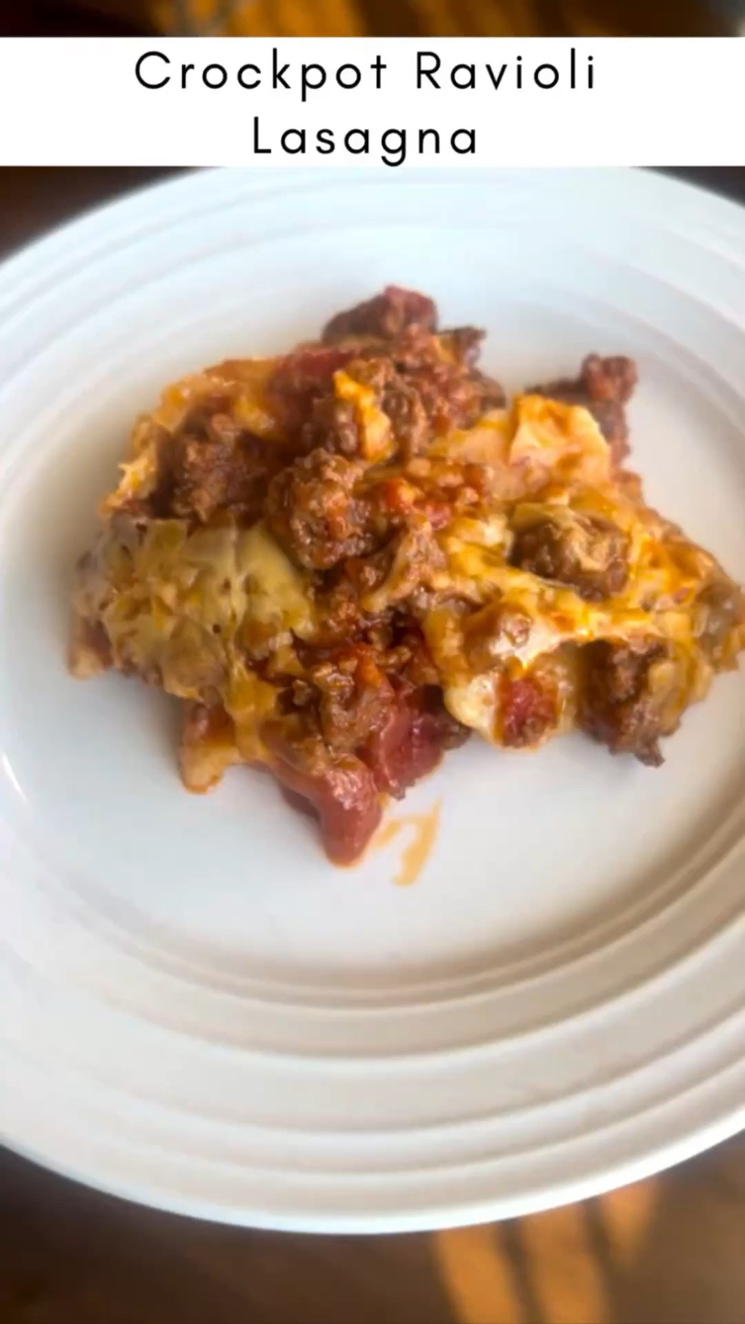 Easy crockpot recipe! Ingredients: 1 lb ground beef, one 24oz jar pasta sauce, 1 tsp garlic powder, 1 family size bag frozen cheese ravioli or two reg size, 2 cups mozzarella cheese, & 1/2 cup grated Parmesan. Directions: Brown ground beef, drain, and mix with seasonings and pasta sauce. Layer a large crockpot with half the meat mixture, half the ravioli, and half the cheese. Repeat the layers and cook 4-6 hours. Enjoy! #crockpotmeals #crockpotrecipes #crockpotcooking #easyfamilymeals #easykidsmeals

#LTKfoodie #LTKdayinmylife #LTKKids