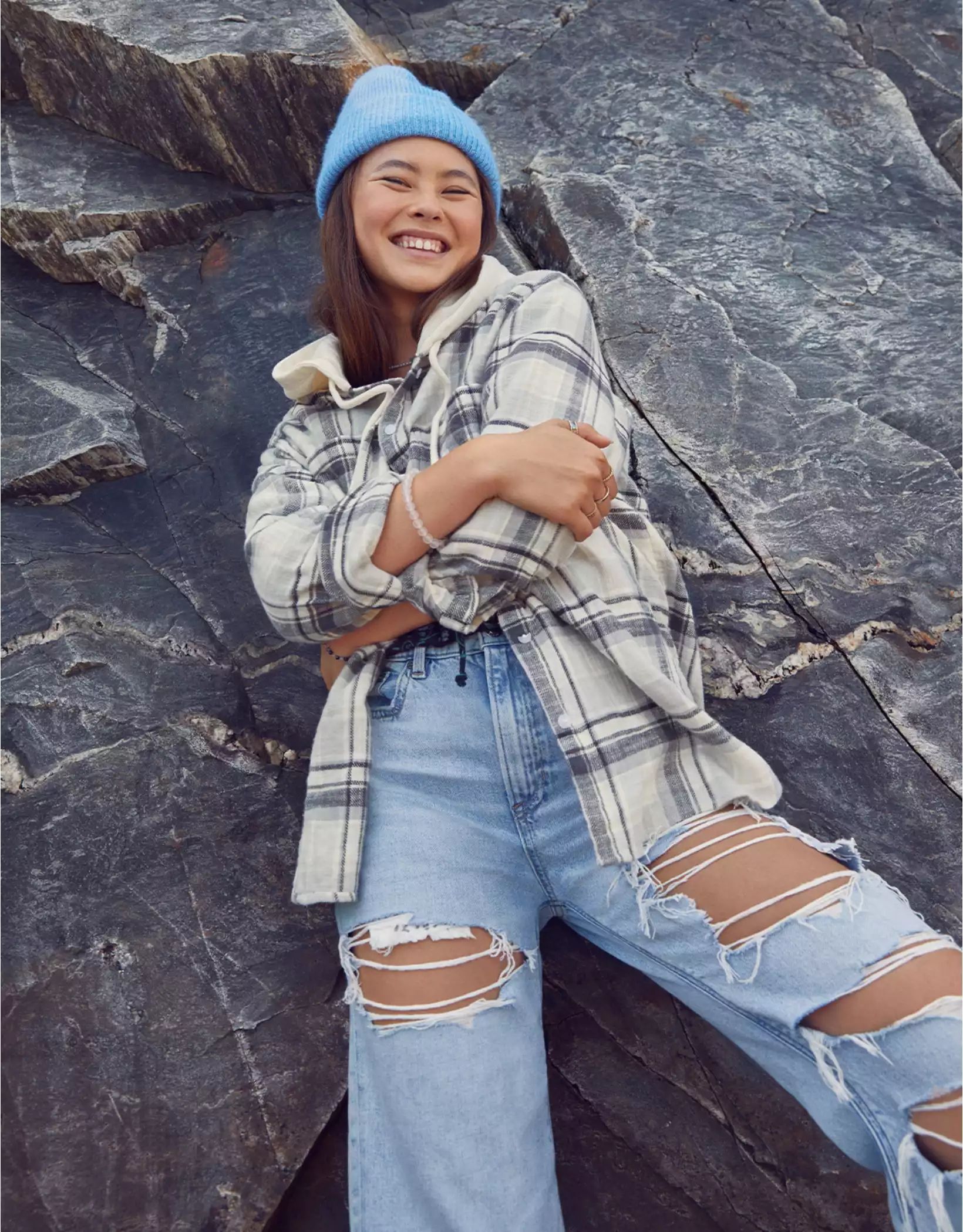 AE Oversized Hoodie Flannel | American Eagle Outfitters (US & CA)