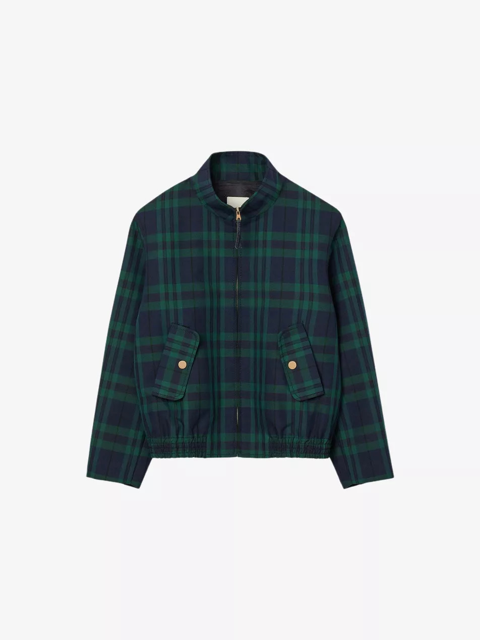 Checked High-Neck Woven Jacket | Selfridges