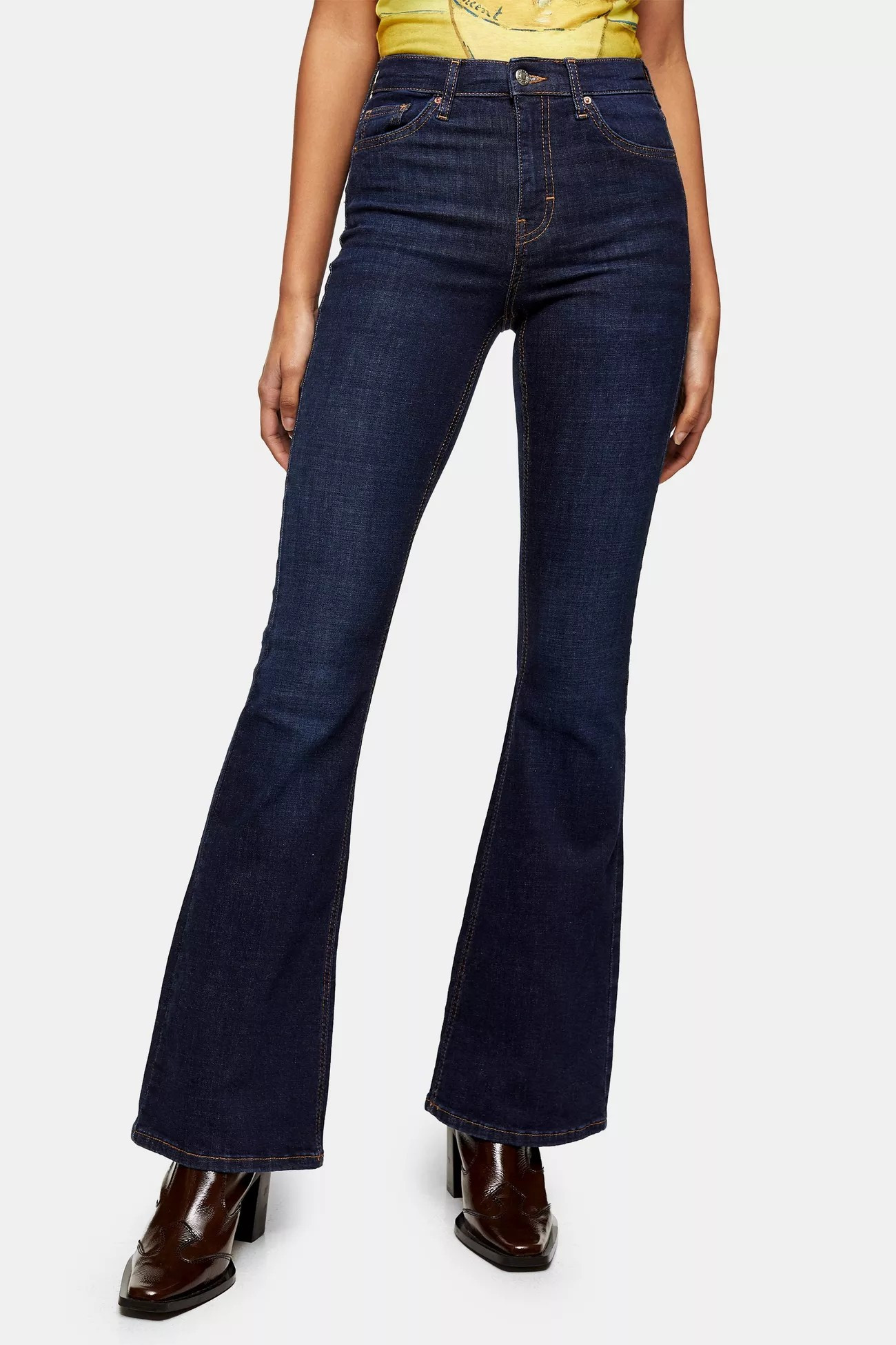 Indigo Jamie Skinny Flare Jeans | Topshop UK