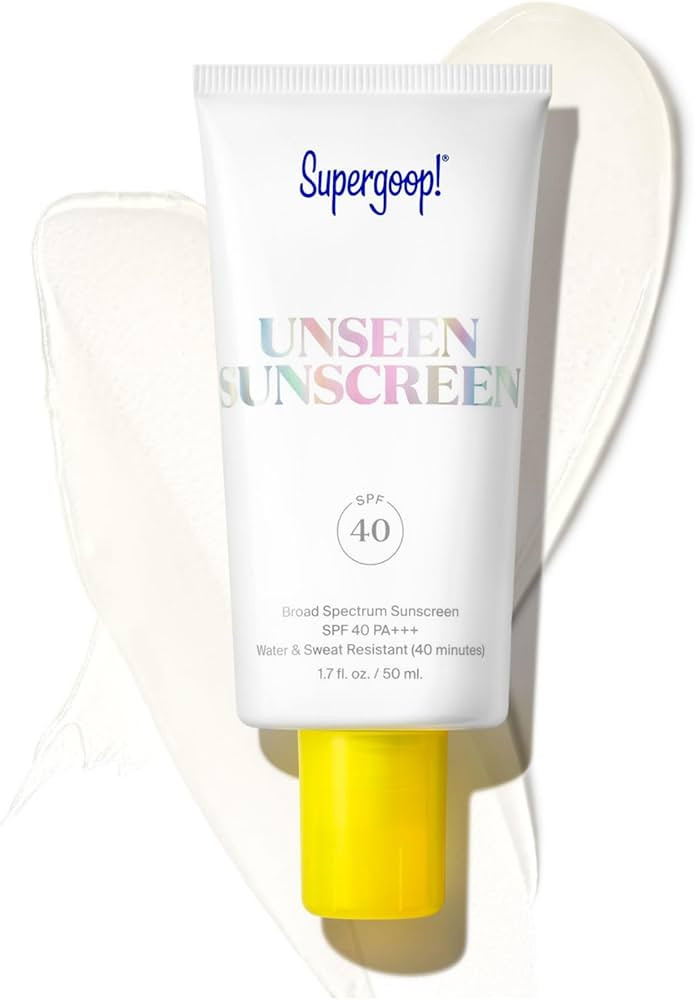 Supergoop! Unseen Sunscreen - SPF 40 - Invisible, Broad Spectrum Face Sunscreen + Makeup-Gripping... | Amazon (US)