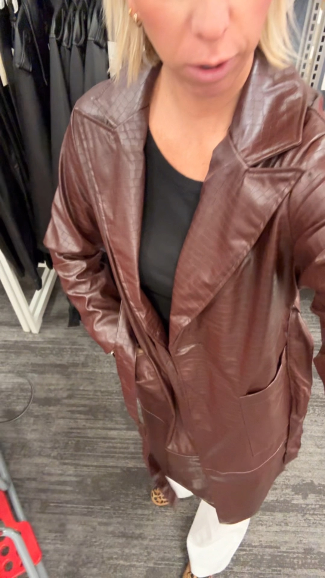  One shop with me at Target for fall wardrobe staples! This faux leather trench is so chic & such a great outfit maker! I sized up to a medium for an oversized fit 👍🏻

#LTKStyleTip #LTKOver40 #LTKFindsUnder50