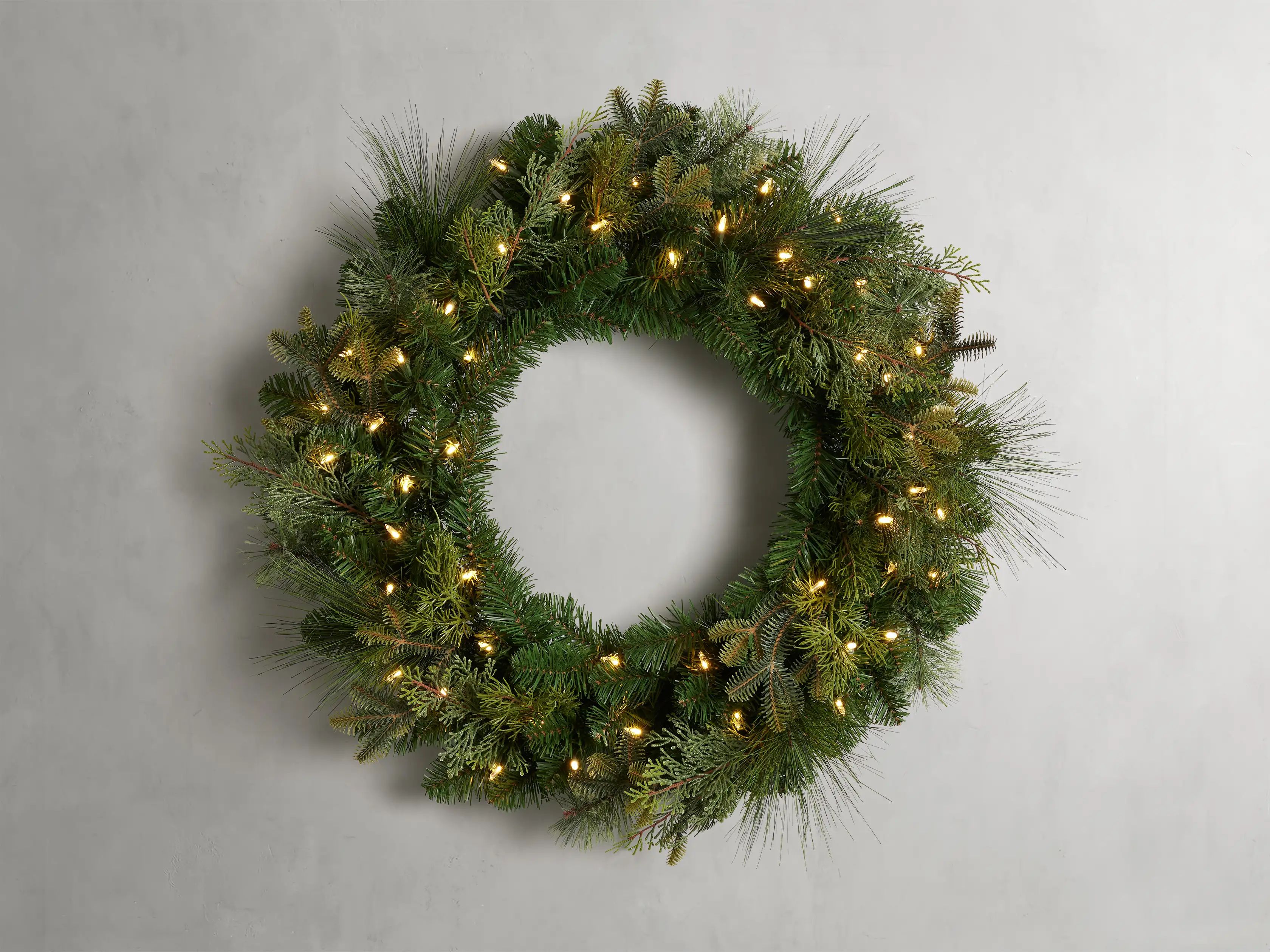 Faux Mixed Green Wreath | Arhaus