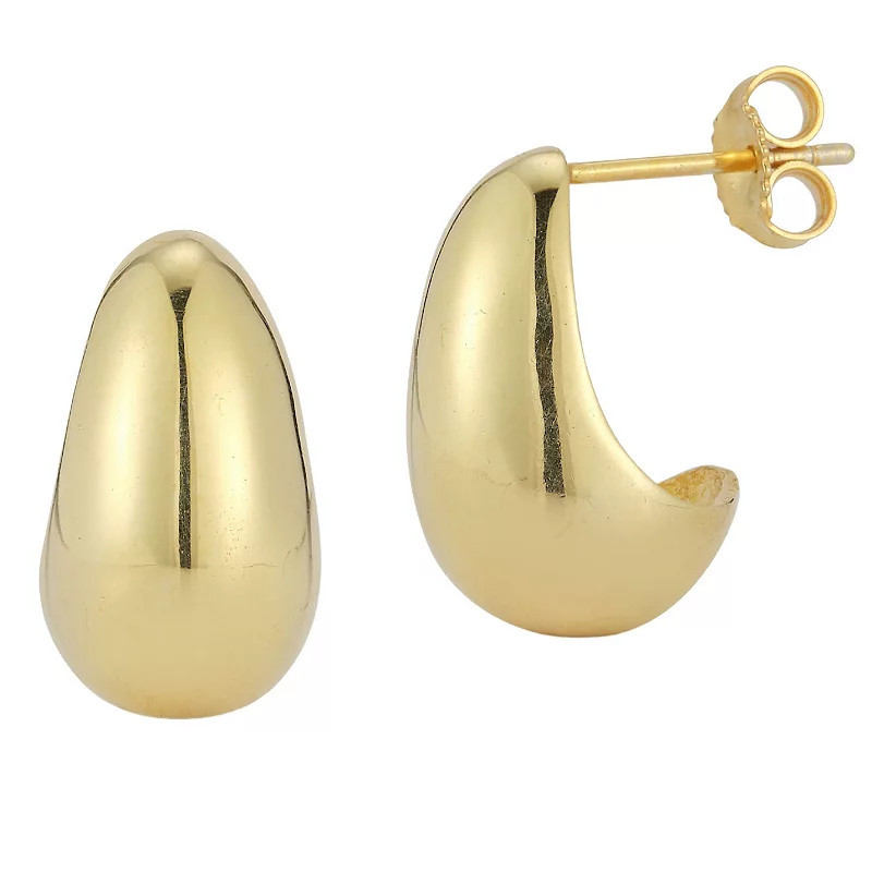 Sunkissed Sterling Polished Dome Earrings, Women's, Gold Tone | Kohl's