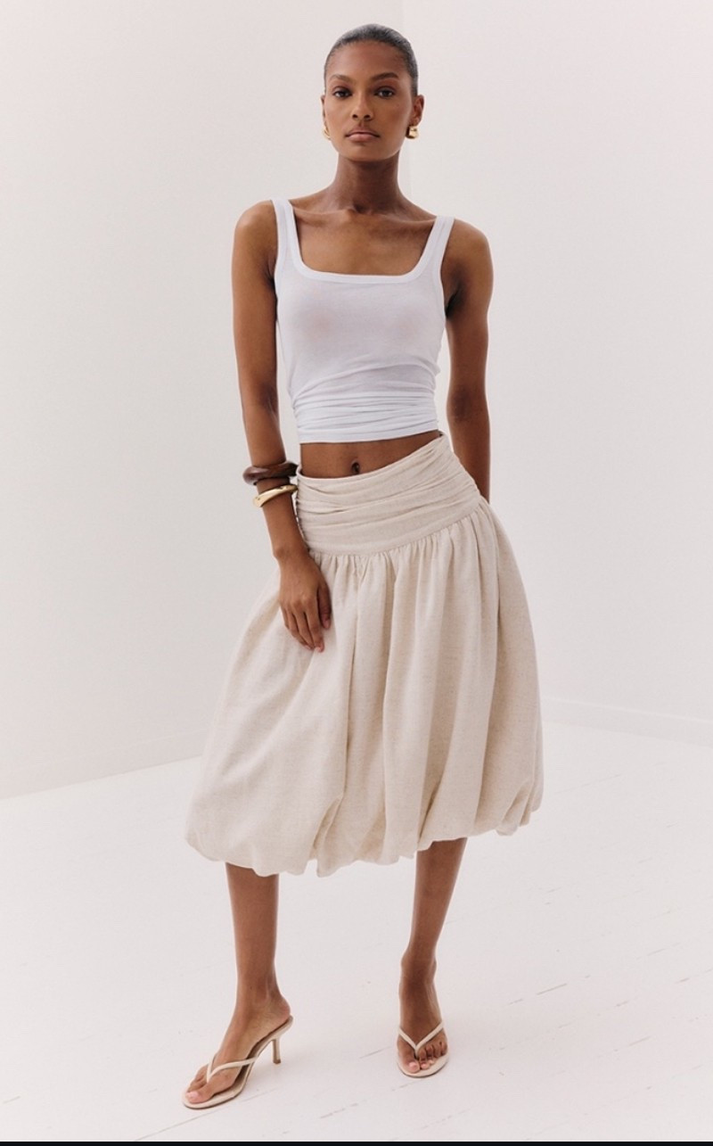 STONE COTTON VOLUME PUFFBALL MIDI SKIRT
Now $32.50
From $65.00*

#LTKFindsUnder50 #LTKSaleAlert