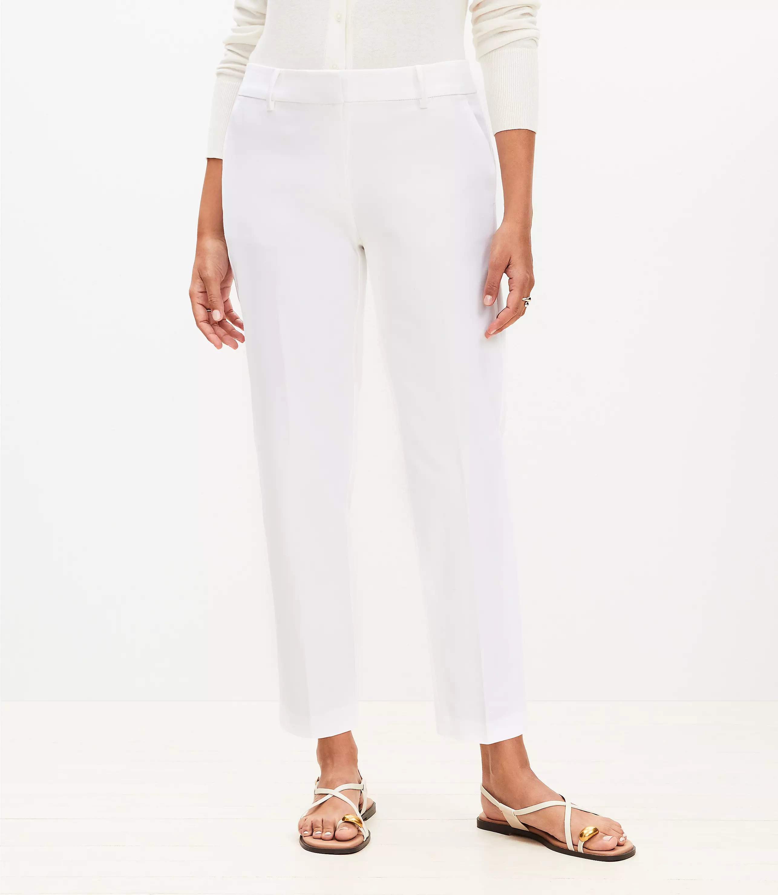 Curvy Riviera Slim Pants in Doubleweave | LOFT