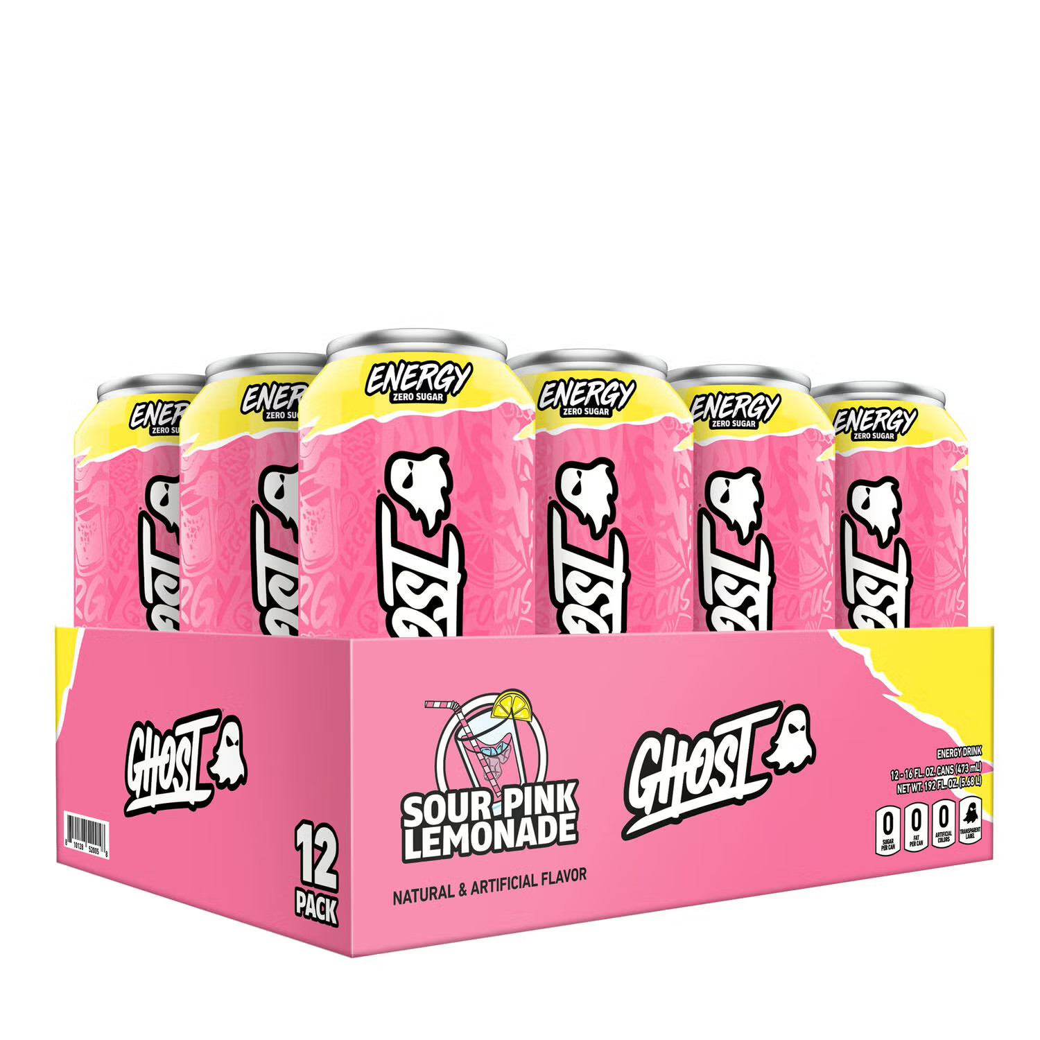 GHOST® - Energy Drink - Sour Pink Lemonade | GNC | GNC