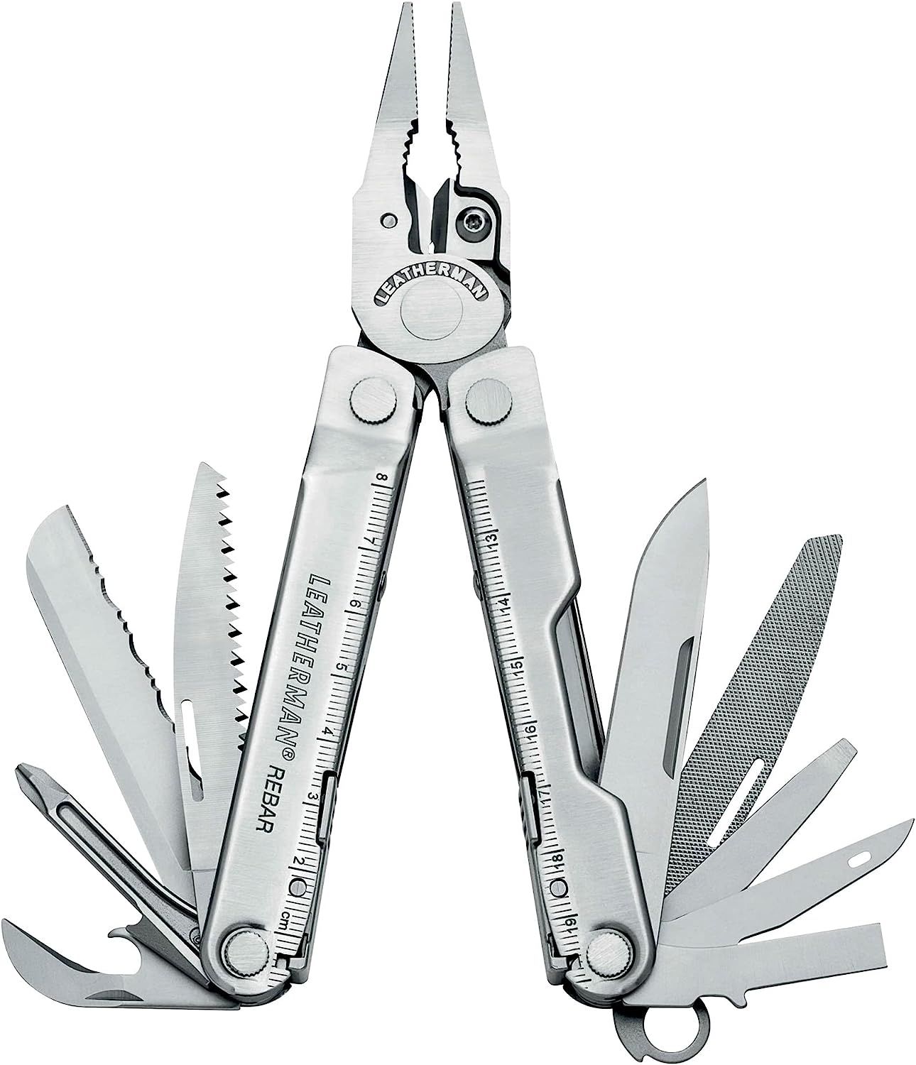 LEATHERMAN, Rebar Multitool with Premium Replaceable Wire Cutters and Saw, Stainless Steel with L... | Amazon (US)