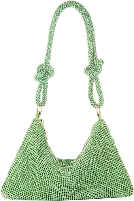 AZWBAG Women's Evening Bag Sparkly Rhinestone Purse Bling Chain Clutch Purse | Amazon (US)