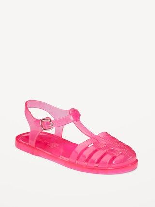 Shiny-Jelly Fisherman Sandals for Girls | Old Navy (US)