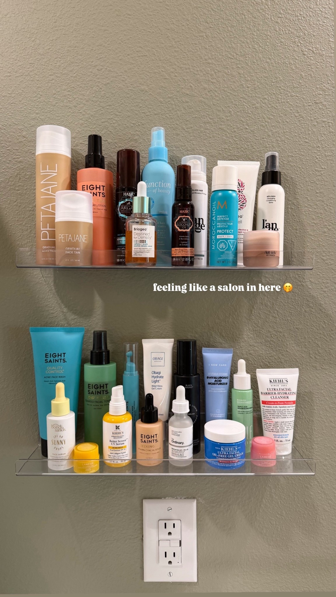 skincare acrylic floating shelves from Amazon! 🫧

#LTKHome