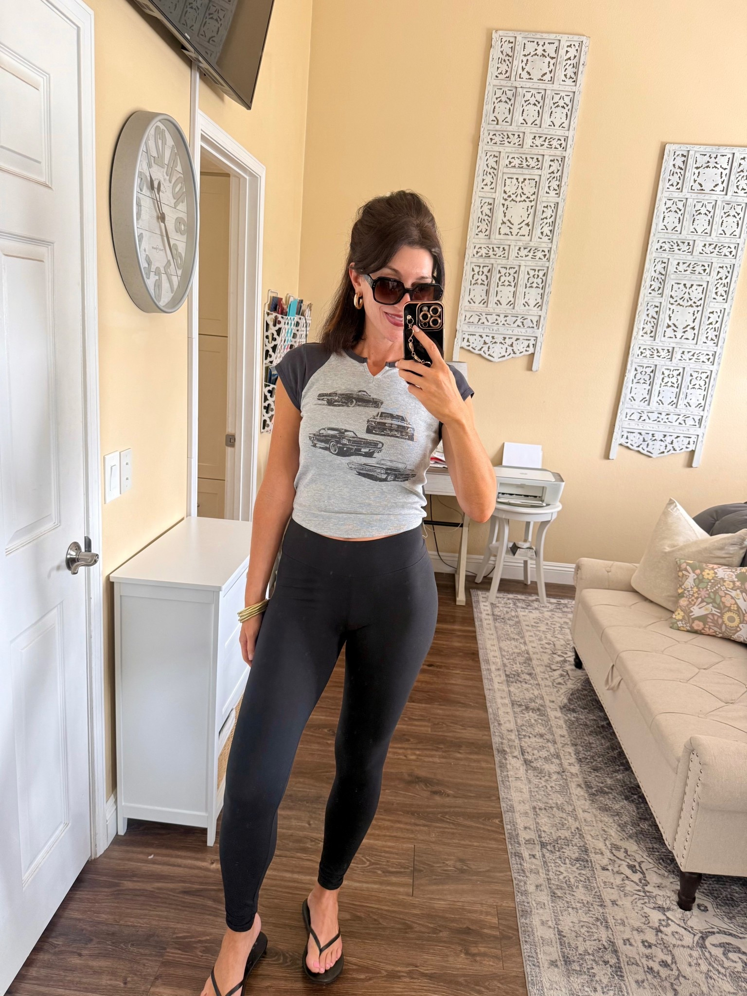 Wearing a medium in the top and one size full length in the black leggings

#LTKActive #LTKootd #LTKstorytime