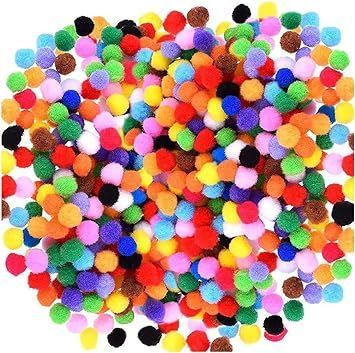 Acerich 2000 Pcs 1cm Assorted Pompoms Multicolor Valentine Day Arts and Crafts Fuzzy Pom Poms Bal... | Amazon (US)