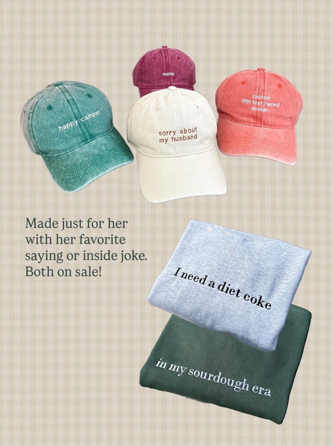 Mother’s Day gift idea: Personalized embroidered sweaters and hats she’ll wear on repeat 🧢

#LTKMothersDay