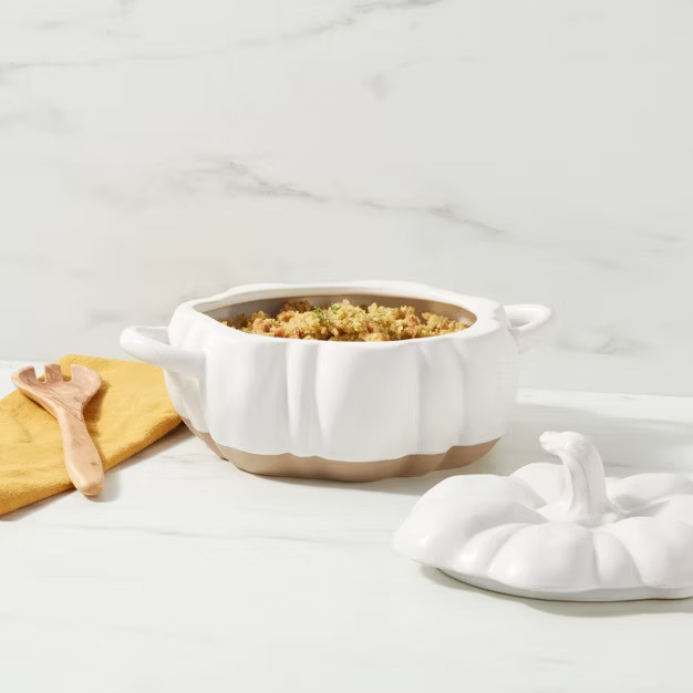 82oz Stoneware Pumpkin Baker with Lid - Threshold™ | Target