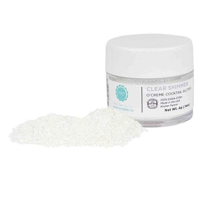 O'Creme Edible Cocktail Glitter – 4 Grams Edible Glitter for Drinks – Food-Grade Edible Brew ... | Amazon (US)