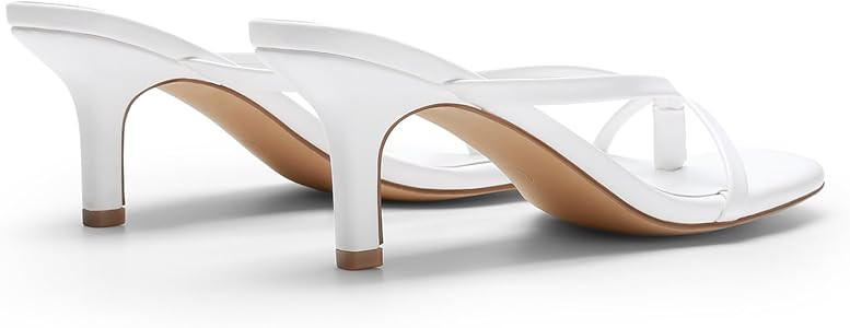 DREAM PAIRS Heels for Women Flip Flops Kitten Low Heels Open Square Toe Thong Heeled Sandals, Sex... | Amazon (US)