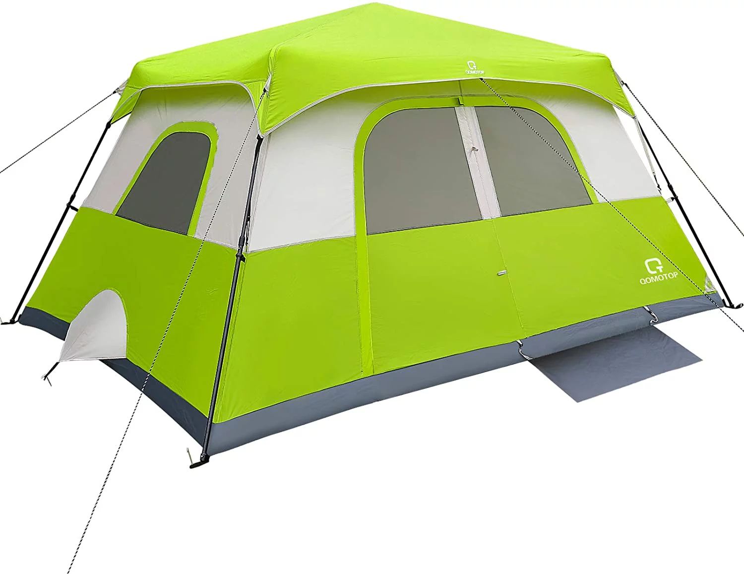 QOMOTOP 8 Person Camping Tent, 60 Seconds Set up Waterproof Tent, Green - Walmart.com | Walmart (US)