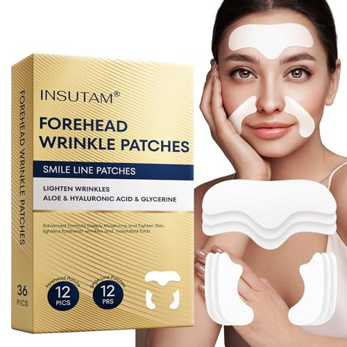 Insutam Forehead Wrinkle Patches for Anti-wrinkles: Smile Line Remover Pads - Overnight Lift Lines Treatment 12prs | Amazon (US)