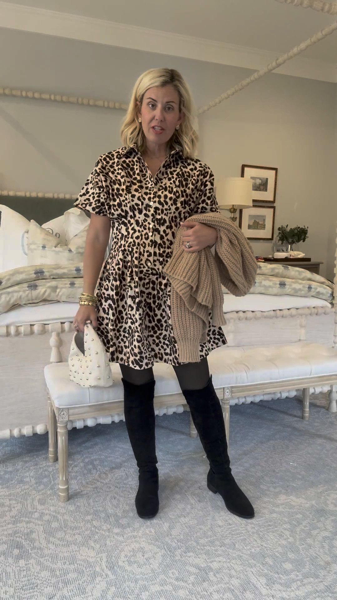 Fleece tights and waterproof boots are always gonna be a yes for me in the winter! Mixing high and low price points is my fav by the way! 

XS dress
S tights
S sweater 
Size down in the boots

#LTKootd #LTKdayinmylife #LTKgrwm