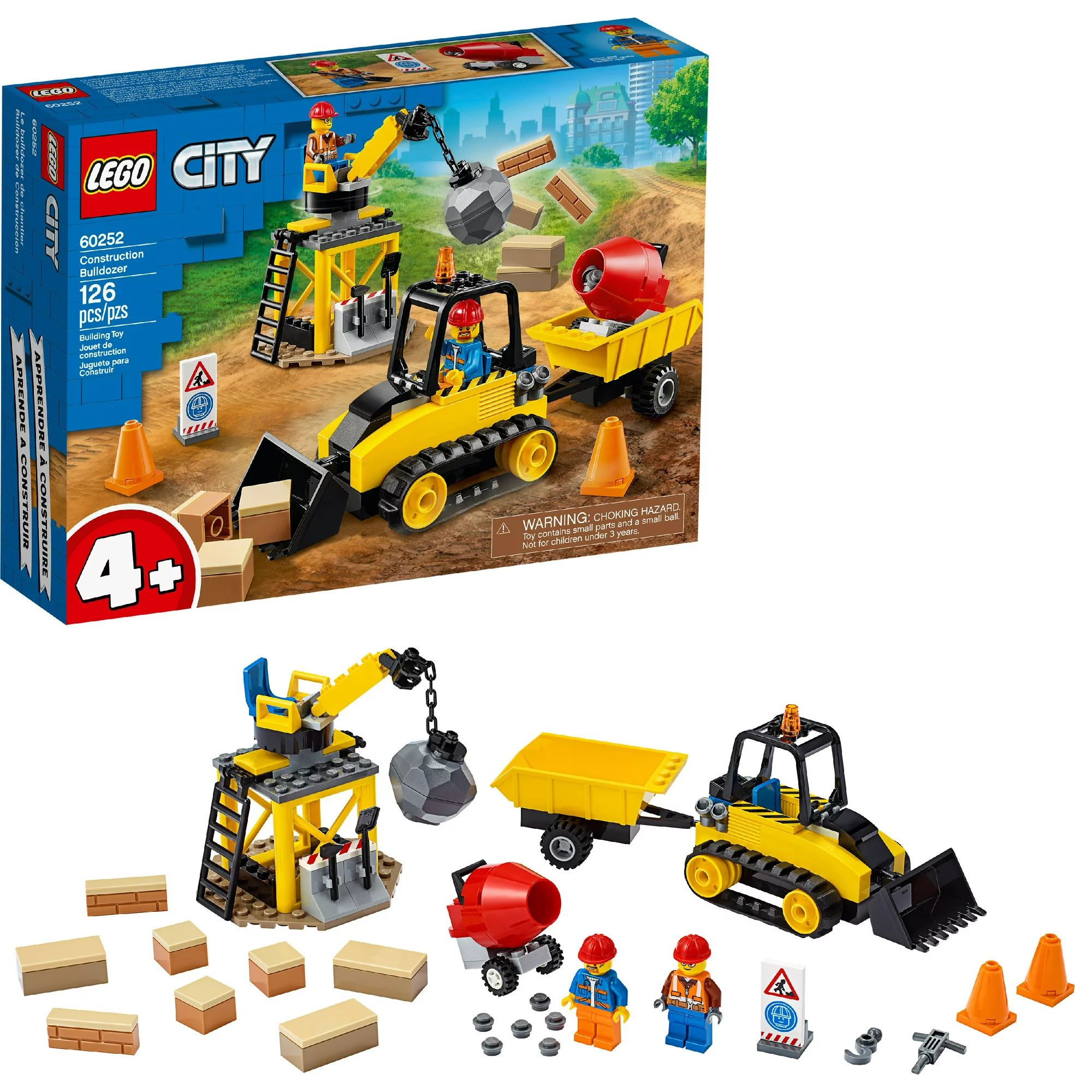 LEGO City Construction Bulldozer 60252 Building Kit (126 Pieces) | Walmart (US)
