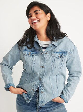 Light-Wash Trucker Jean Jacket for Women | Old Navy (US)