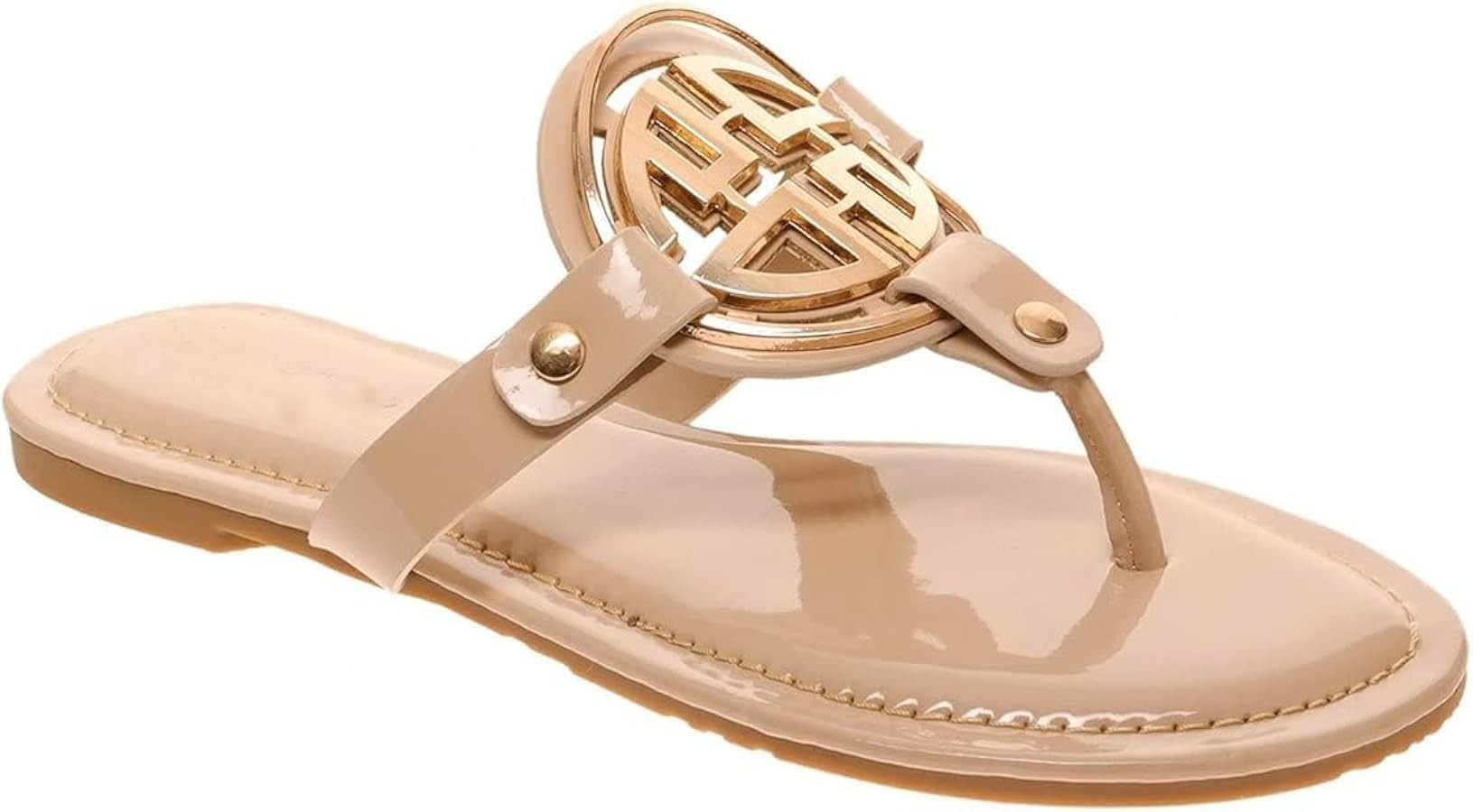 LILLY-24 Women's Casual Slide Thong Flip Flop Slip On Flat Sandals | Amazon (US)