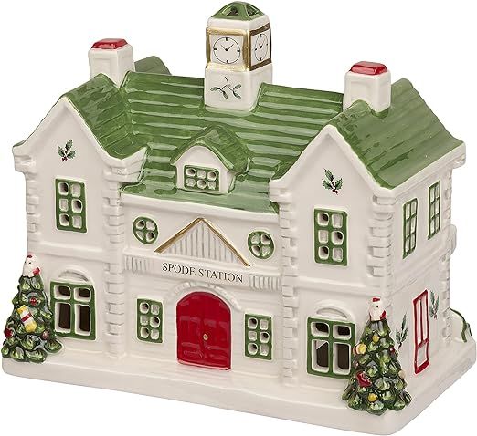 Spode – Christmas Tree Collection Miniature Christmas Village Train Station, Figural Decoration... | Amazon (US)