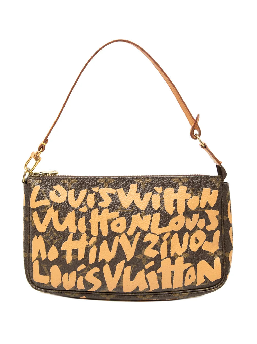 Louis Vuitton Pre-Owned 2001 Stephen Sprouse Monogram Graffiti Pochette Accessoires shoulder bag - Brown | Farfetch Global